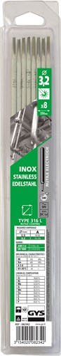 Gys elektrodes v. rvs o3,2mm (x8) - 5193082342
