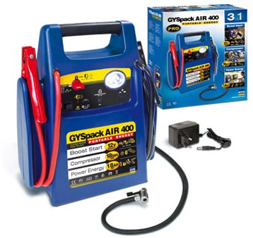Gys pack air 400 starthulp | compressor | 12 volt voeding - 5192026322