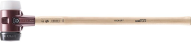 Halder voorhamer | hoofd-d. 80 mm lengte 800 mm | superplastic wit rubber zwart | middelhard hickory | 1 stuk - 3027.081 3027.081