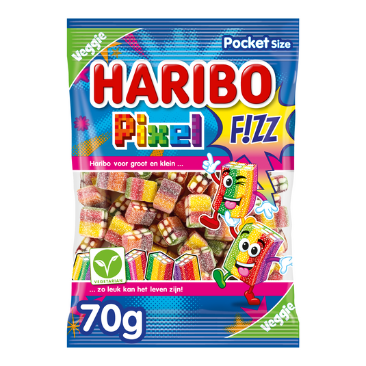 Haribo pixel f!zz zakje (28x 70 gr)