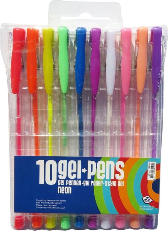 Van der doelen haza gel pennen neon 10 stuks
