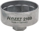 Hazet oliefitersleutel 2169 · 3 8 inch (10 mm) vierkant hol · buiten-14-kant-profiel · sw 74 mm