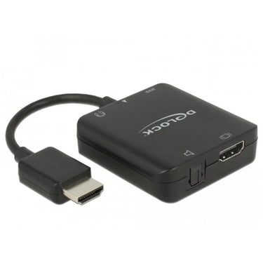 Delock hdmi audio extractor compact adapter (zwart, 0,3 meter, 4k 60hz)