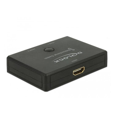 Delock hdmi 2 - 1 switch bidirectional 4k 60 hz hdmi switch (zwart)