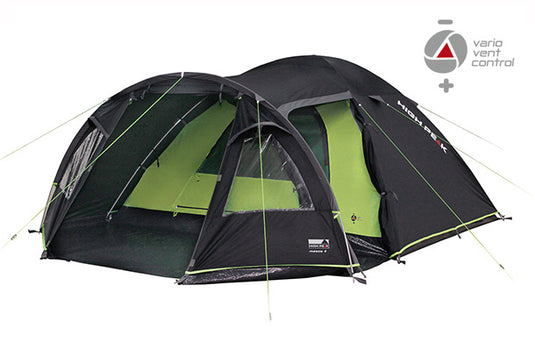High peak Familietent Meso 4-persoons 360 x 240 x 130 cm zwart