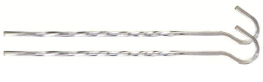 Highlander Gedraaide Tentharing 18 cm Staal 10 Stuks Zilver