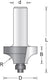 Hikoki accessoires 8 mm afrondfrees (duivejager) met onderlager 25.4x49x6.3 - 754092