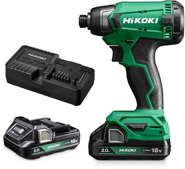 Hikoki wh18dawcz | accu slagschroevendraaier | 18 v | 140 nm | 1 4 | 2 x 2.0 ah accu + lader | in kunststof koffer wh18dawcz