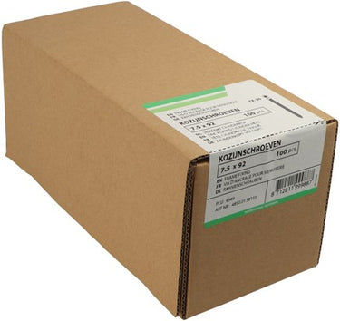 Hoenderdaal fasteners hoenderdaal kozijnschroef vz ck torx tx30 7.5x132 | 100 stuks - 4850.01.58501