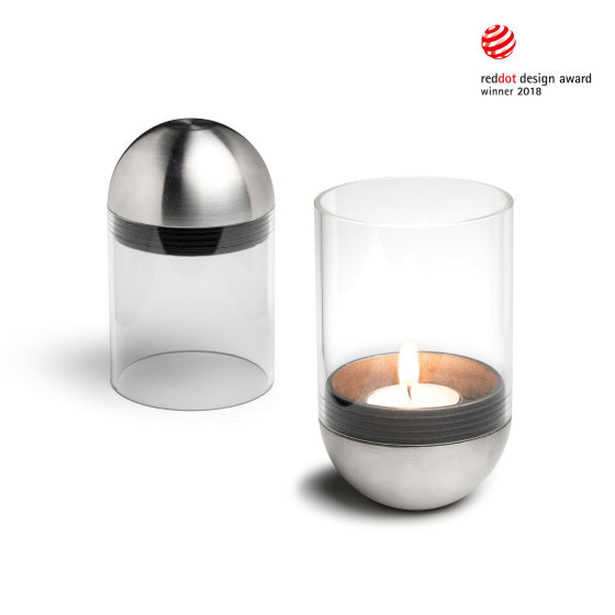 Load image into Gallery viewer, Höfats Gravity Candle windlicht 13 cm zilver
