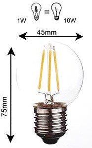 Afbeelding laden in galerijviewer, Enzo hp led kogel e27 1-10w 2200k filament helder - led7938
