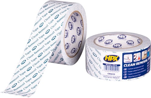 Hpx schoonverwijderbare pvc tape | 50mm x 33m - cr5033 - cr5033