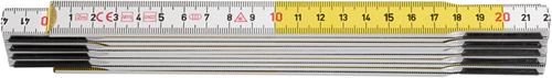 Afbeelding laden in galerijviewer, Hultafors duimstok t59 2m wit geel | 10-delig - hu105254
