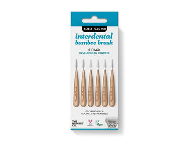 The humble co. interdental borsteltje 6 st - blauw - 0.60 mm