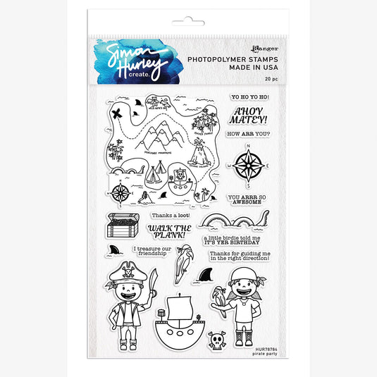 Ranger ink ranger • simon hurley create. fotopolymeer stempel pirate party