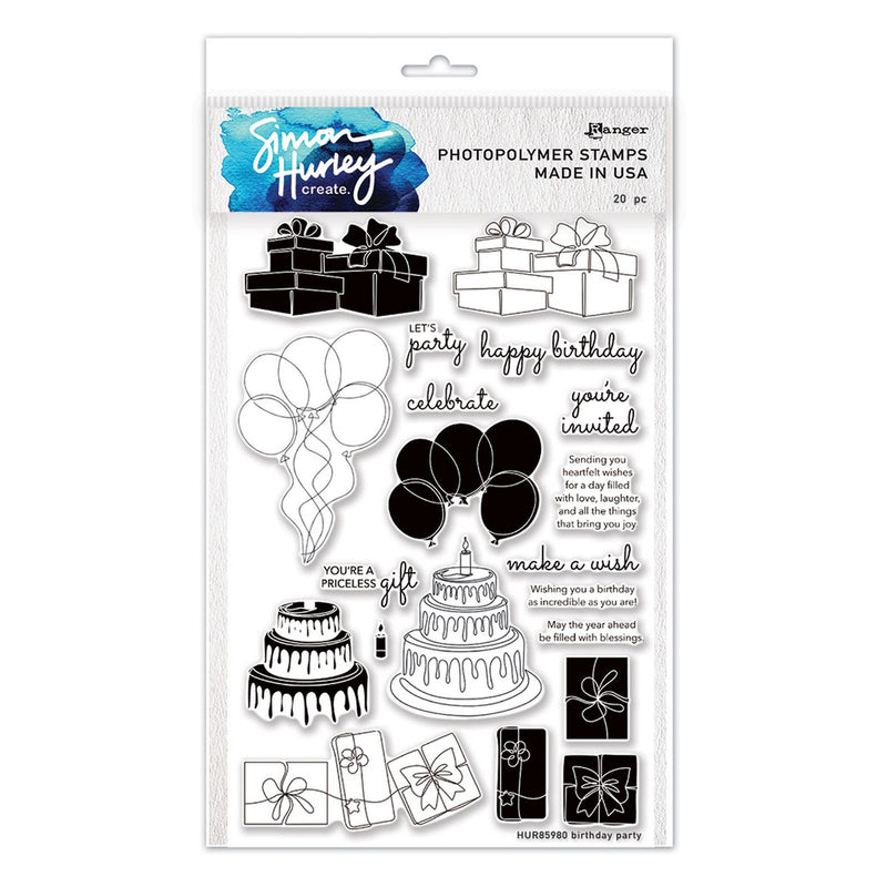 Load image into Gallery viewer, Ranger ink ranger • simon hurley create photopolymer stamps birthday party
