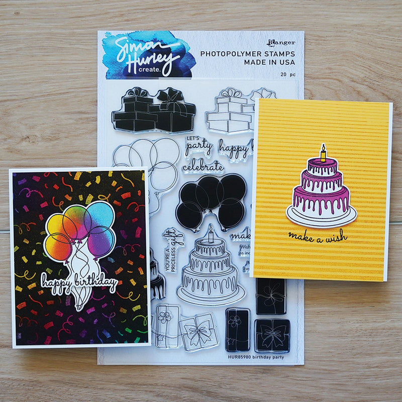 Load image into Gallery viewer, Ranger ink ranger • simon hurley create photopolymer stamps birthday party
