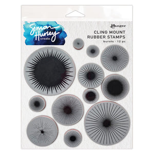 Ranger ink ranger • simon hurley create. cling mount rubber stamp bursts