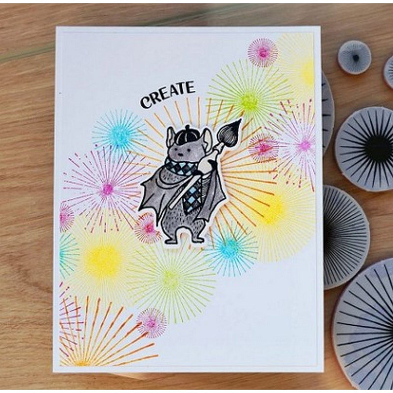 Load image into Gallery viewer, Ranger ink ranger • simon hurley create. cling mount rubber stamp bursts
