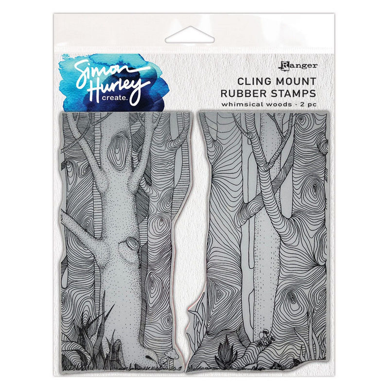 Load image into Gallery viewer, Ranger ink ranger • simon hurley create. cling mount rubber stamp whimsical woods
