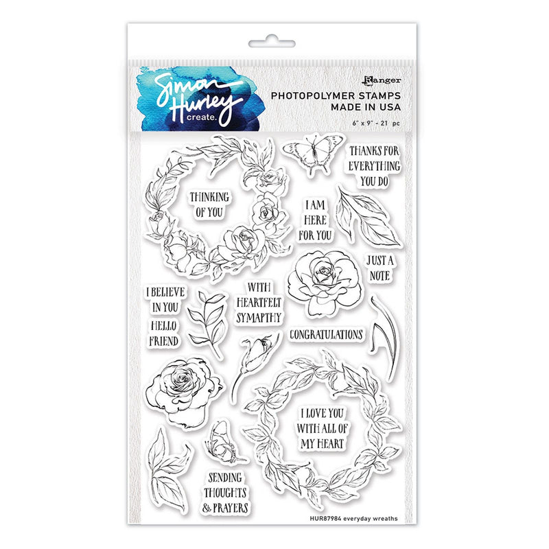 Load image into Gallery viewer, Ranger ink ranger • simon hurley create. photopolymer stamps everyday wreaths
