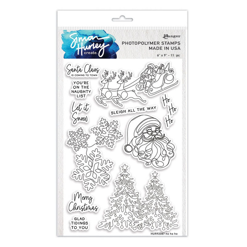 Load image into Gallery viewer, Ranger ink ranger • simon hurley create. photopolymer stamps ho ho ho
