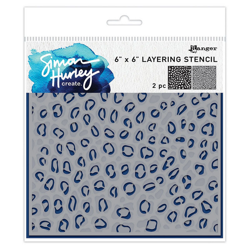 Load image into Gallery viewer, Ranger ink ranger • simon hurley create. stencils leopard 2pcs
