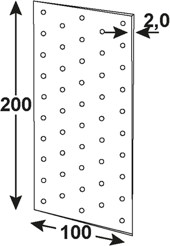 Load image into Gallery viewer, Connex geperforeerde plaat 100x200x2 vz - hv2100
