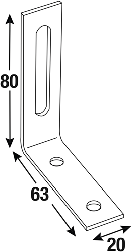 Load image into Gallery viewer, Connex verstelbare winkelhaak 80x63x20 bvz - hvb4360
