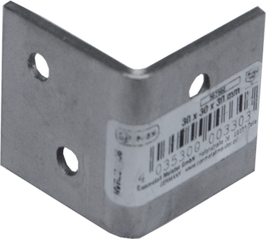Connex brede winkelhaak 30x30x30 rvs - hvrj20006