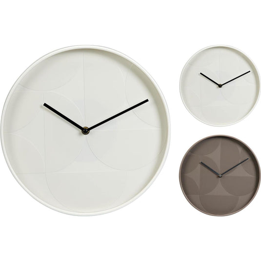 Home styling wandklok ã˜30cm 2 assorti wandklok modern ã˜30cm wit of taupe
