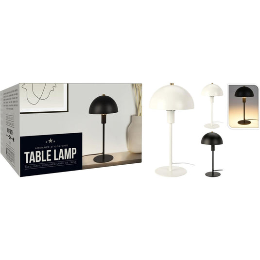 Home styling tafellamp metaal zwart 18x36cm