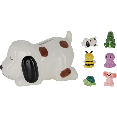 Home styling spaarpot dieren 13cm 6 assorti