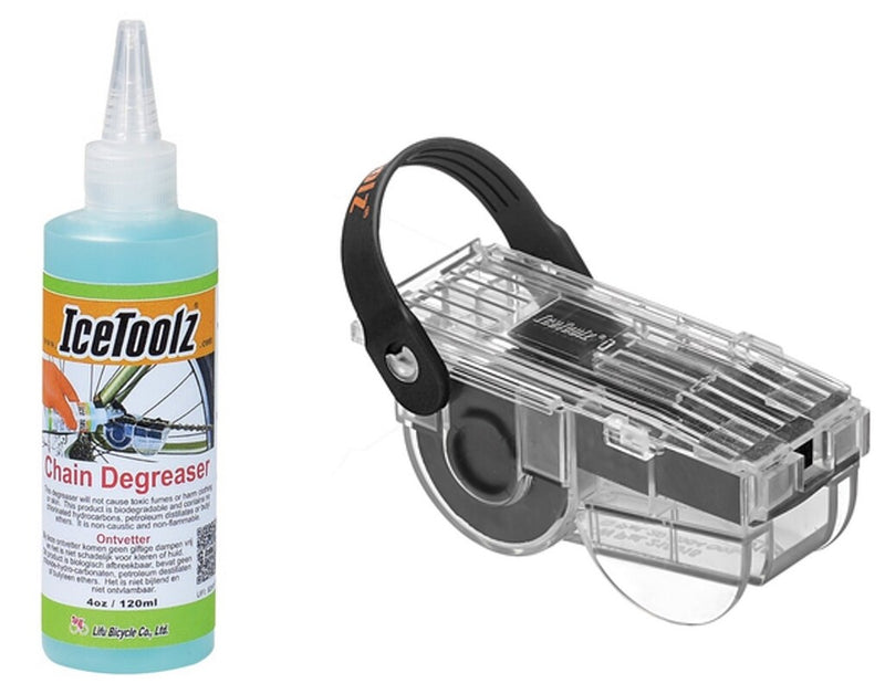 Load image into Gallery viewer, Kettingreiniger met ontvetter (120ml) IceToolz 240C212 (set)
