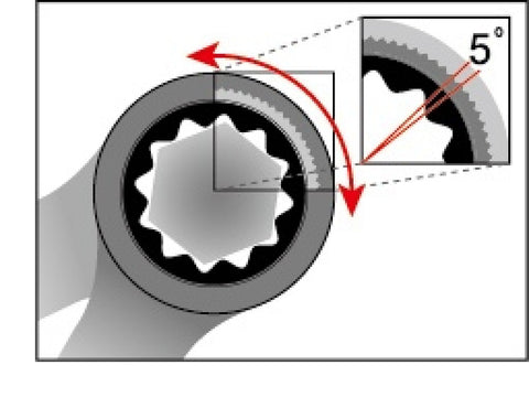 Open-end/ring ratchet wrench icetoolz 8mm