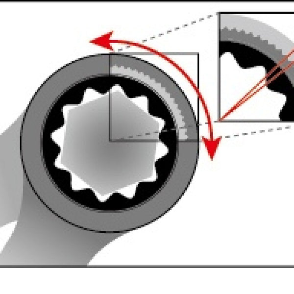 Open-end/ring ratchet wrench icetoolz 8mm