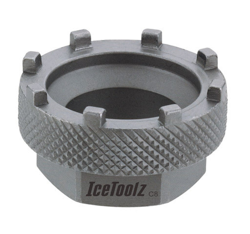 Load image into Gallery viewer, trapas gereedschap 8-noks Shimano + Isis zwart
