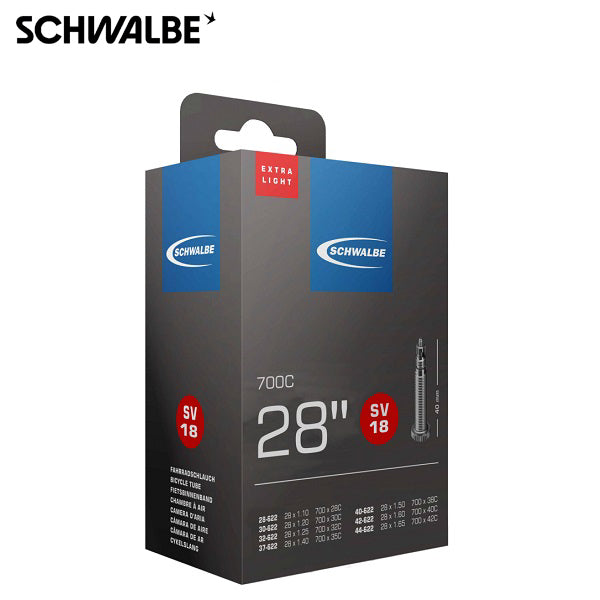 Load image into Gallery viewer, Schwalbe Binnenband SV18 Extra Light 28 28 47-622 635 40mm ventiel
