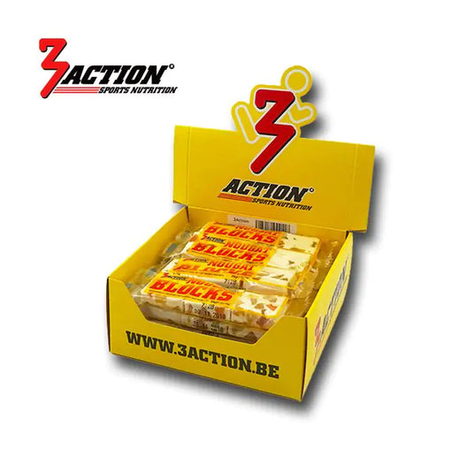 3action nougat blocks 40 gram - displaydoos 20 stuks - 1202030006