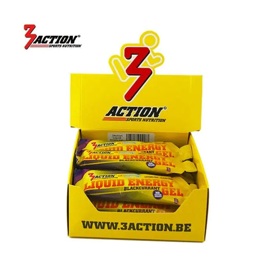 3action liquid energy gel blackcurrant 55 ml - displaydoos 15 stuks - 1202020011