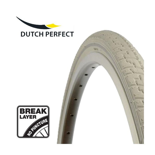 Dutch perfect buitenband 28 x 1.40 40-622mm anti-lek - wit met reflectie