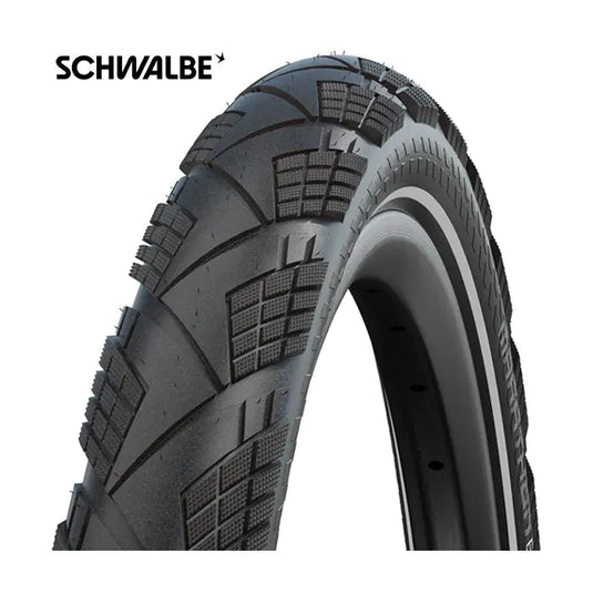 Vouwband Schwalbe Marathon Efficiency Super Race V-Guard 27.5 x 2.15 55-584 - zwart met reflectie