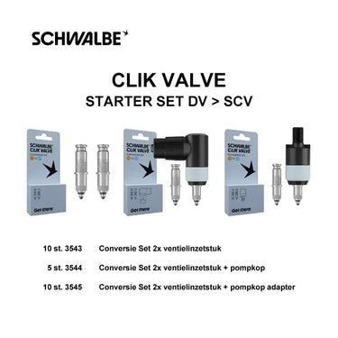 Schwalbe ventil clik valve valve clik valv starter kit dv