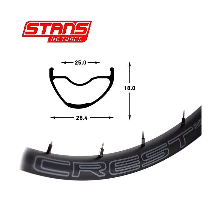 Load image into Gallery viewer, Stans stan's crest mk4 rim - 29'' - 32h - black gray
