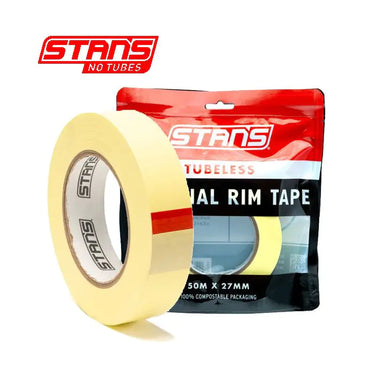Stans notubes velglint yellowtape 27 mm breed werkplaatsrol 50 meter as0323