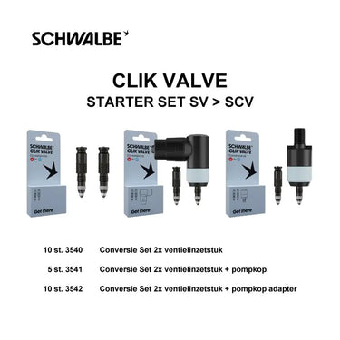 Schwalbe ventil clik valve valve clik valv starter kit sv