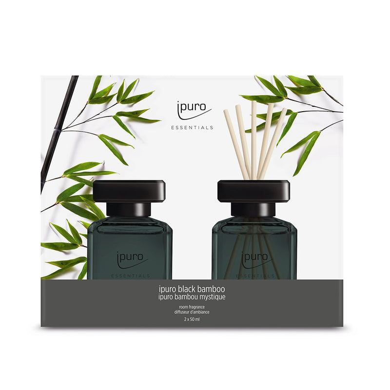 Load image into Gallery viewer, Ipuro geurdiffuser black bamboo 2 x 50 ml
