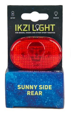 Ikzilight rear light 3-led red including batteries on card