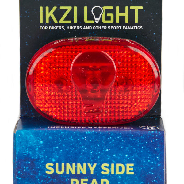 Ikzilight rear light 3-led red including batteries on card