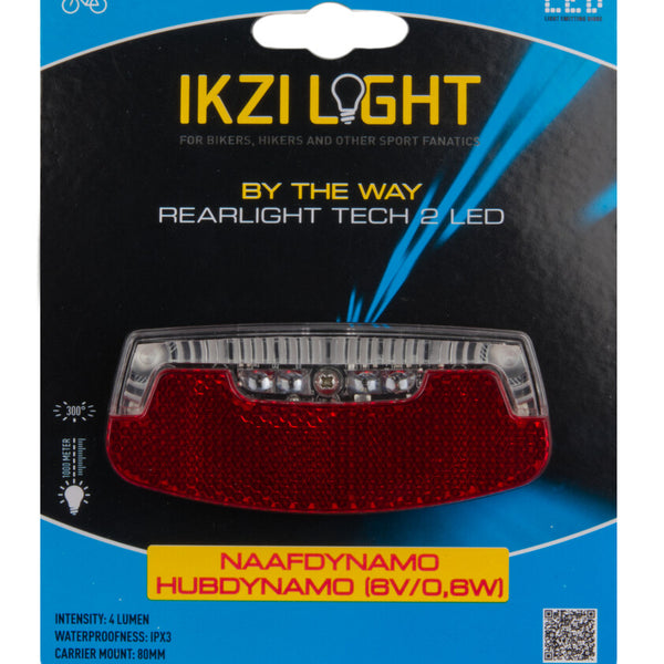 Ikzi rear light 2-leds by the way hub dynamo card